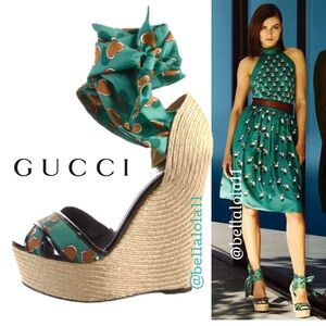 AUTHENTIC GUCCI RUNWAY WEDGE SANDALS